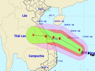 Bão tăng cấp, hướng vào Quảng Bình - Quảng Ngãi